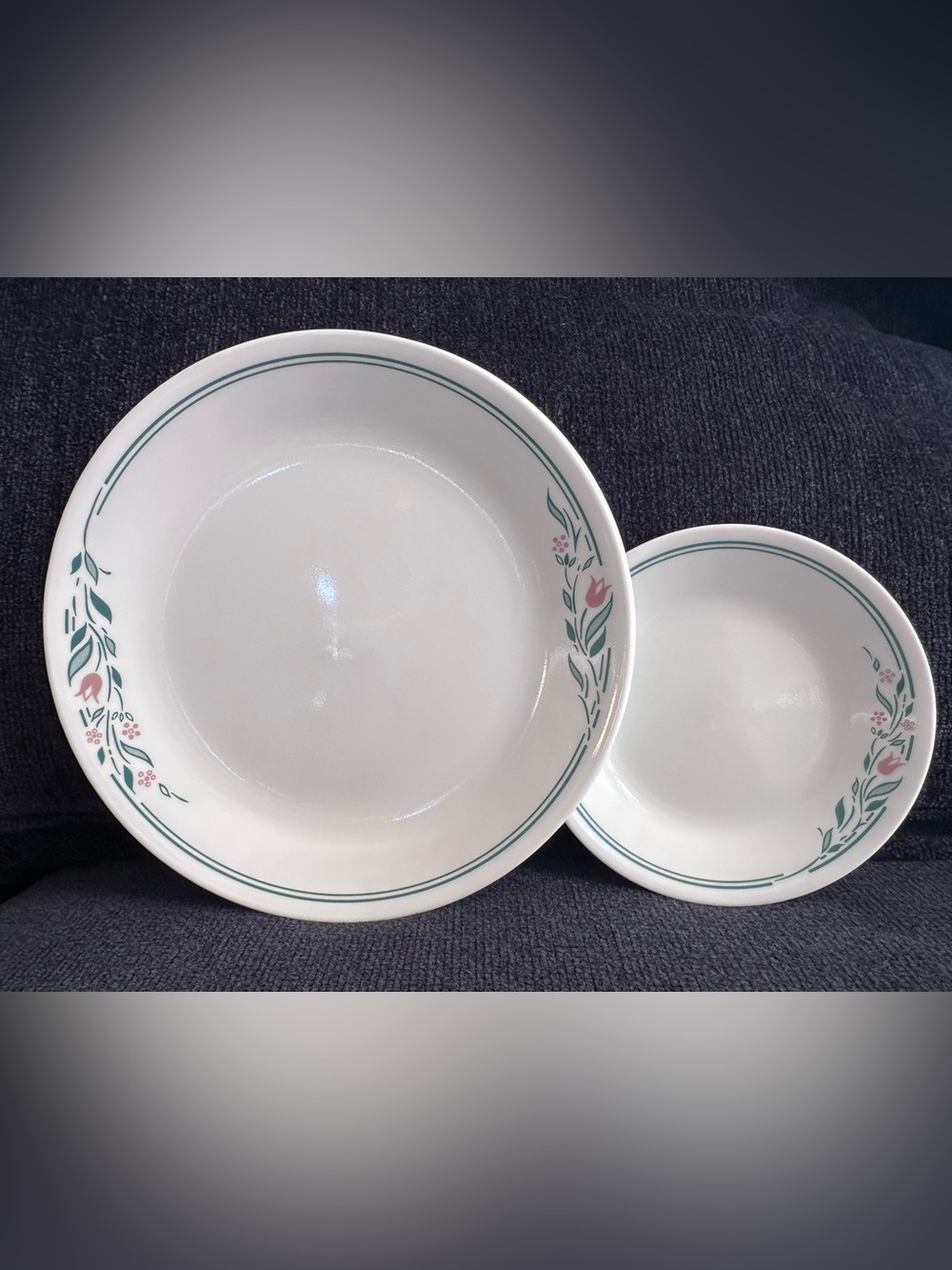 Vintage Corelle Rosemarie Plates, Dinner and Bread Plates